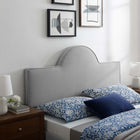 Modway Dawn Performance Velvet Twin Headboard - Light Grey-Plywood and MDF Construction