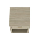 Manhattan Comfort Evelyn 20" Modern 1-Drawer Nightstand - Natural-20" L x 20" W x 24" H