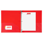 JAM Paper Plastic 0.5" 3-Ring Binders - Assorted Colours - 4 Pack-Quantity: 4/pack | Made to be long lasting and resist tearing or bending, easy to clean.