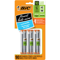 BIC Mechanical Pencil Lead Refills - Medium Point - 0.7 mm - 2HB - 90 Pack-Pack of 90 BIC mechanical pencil lead refills compatible with all mechanical pencils that use a 0.7 mm point
