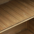 Outsunny - Abri de jardin en bois - 87 cm x 46 cm x 96 cm - Naturel-Portes à lattes pour la ventilation  
