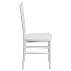 Flash Furniture HERCULES PREMIUM Series Resin Stacking Chiavari Chair - White-Stacks up to 8 Chairs
