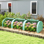 Outsunny - serre tunnel mini 11,5 pi x 3 pi x 2,6 pi en PE avec structure en acier et portes zippées- Idéale pour prolonger la saison de croissance des plantes et les protéger des intempéries extrêmes  
