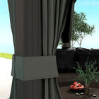 Outsunny Deluxe Hardtop Gazebo with Curtains and Netting - 10' x 12' - Grey-2 Hanging hooks allow you to hang lanterns from the inside roof area to provide lighting 