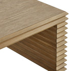 Modway Canto Rectangular Stacked Design Coffee Table - Weathered Oak-7
