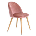Furniture R – Chaise de salle à manger en velours, rose, paq./2-Dimensions (po) : 30,5 haut. x 18,5 larg. x 19,5 prof.