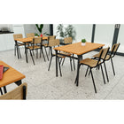 Ceha Canada Ruby Multipurpose Stackable Chair - Black/Beech -5