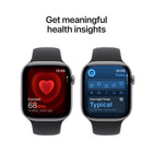 Apple Watch Series 11 - 46 mm - GPS - Space Grey Aluminium Case with Black Sport Band - S/M-With up to 24 hours of normal use. And fast charge for up to 8 hours of normal use in just 15 minutes