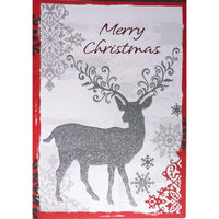 Rosedale General Christmas Greeting Cards/Envelopes - 5-1/2" x 8" - Glittery Reindeer - 12 Pack-Card shop quality greeting cards
