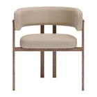 Zuo Ruge Dining Chair - Beige - Set of 2-Plush and durable faux leather fabric