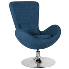 Chaise d’appoint salon-réception de série Œuf en tissu bleu (CH-162430-BL-FAB-GG)-Style contemporain