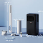 HOMCOM 8000 BTU Portable Air Conditioner - Black-Sleep mode and 24-hour timer for peaceful rest 