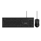 Speedex USB 2.0 Keyboard and Mouse Combo Kit - Black-Stylish & Functional Keyboard: 104-key wired keyboard with USB 2.0 interface, featuring vibrant rainbow backlighting and a compact design (425x120x28mm), compatible with both Windows and Mac systems