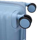 TUCCI Lussore 20" Hardside Carry-On Luggage - Blue-Glide-Tech Dual Wheel System – Smooth, effortless maneuverability. Features the Glide-Tech dual-wheel system for effortless 360° rolling in any direction
