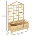 Outsunny Raised Garden Bed for Outdoor Plants-Coated with protective paint for outdoor use
