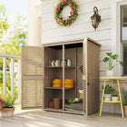 Outsunny - Abri de jardin en bois Outsunny - 50 po x 26 po x 66 po-Toit incliné avec revêtement en asphalte pour protéger l'intérieur des intempéries légères à modérées  
