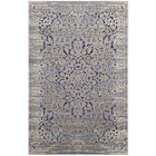 Modway Margarida Distressed Vintage Turkish Area Rug - 8 ft W x 10 ft L - Blue/Cream-Textured Soft Low Pile Weave