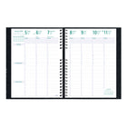 Blueline - 2026 Agenda Timanager CoilPro 7-jour hebdomadaire/mensuel 13 mois - 11 po x 8-1/2 po - Noir - Anglais-Reliure spirale double avec couverture rigide en d'aspect lézard 
