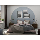 Manhattan Comfort Rockefeller 20.08" Mid-Century Modern 2-Drawer Nightstand 2-Piece Set - Brown-Choose Your Handle Design When the Product is at Your Home! Option for Cut-Out Edge Handle, or Flush Design Look