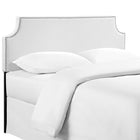 Modway Laura Upholstered Vinyl Full Headboard - White-Particleboard Panel