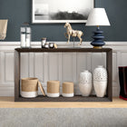 Hudson&Canal Osmond 55"W Console Table - Alder Brown-Features easy assembly