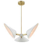 Modway Journey 3-Light 3" Arm Pendant - White-3-Light Short Arm Pendant