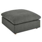 Modway Commix Down Filled Overstuffed Ottoman - Grey-Contemporary Modern Ottoman