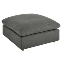 Modway Commix Down Filled Overstuffed Ottoman - Grey-Contemporary Modern Ottoman