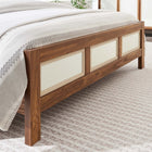 Modway Capri Wood Grain Queen Platform Bed - Walnut-Non-Marking Foot Glides