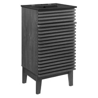 Modway Render 18" Bathroom Vanity - Charcoal/Black-Mid-Century Modern Style