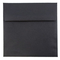 JAM Paper Square Invitation Envelopes - 5.5 x 5.5 - Black Linen - 25 Pack-Perfect for Greeting Cards, Invitations, Weddings or any announcement