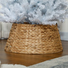 HOMCOM - Cache-pied de sapin de Noël en jacinthe tressée de 24 po - Naturel-Convient aux arbres de Noël dont le diamètre de base est inférieur à 22,8" (58 cm)  