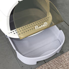PawHut Enclosed Cat Litter Box with Lid and Scoop - Grey-Litter-proof design with leakage pedal minimizes mess 