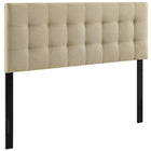 Modway Lily Upholstered Fabric King Headboard - Beige-Elegantly tufted headboard