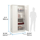 Sauder Merton Hall Large Storage Cabinet - White-8