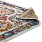 Modway - Entourage Treillis marocain floral vieilli d’Odile Tapis de 5 pi l x 8 pi L - Ivoire Bleu Rouge Orange Jaune-8