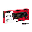HP HyperX Origins 2 65 Keyboard - Black-Origins 2 keyboards utilize a high-profile form factor to elevate the surface of the keys and provide easier engagement while typing. With flip-down feet you can find the perfect angle for your setup