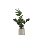Monarch Specialties - Plante Artificielle - 20 po H - Zz - Mis En Pot - Touche Réelle - Feuilles Vertes - Pot De Ciment Gris-Une plante artificielle ZZ d'intérieur de 20 po de haut dans un pot de ciment gris de 5 po ajoute une explosion vivifiante de verdure à votre maison ou bureau