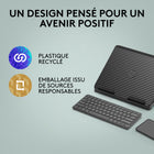 Logitech - Casa Pop-Up Desk - Noir-Témoins lumineux (LED): Clavier et pavé tactile
