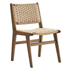 Modway Saoirse Woven Rope Wood Dining Side Chair - Walnut/Natural - 2 Pack-7