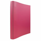 JAM Paper -  Classeur à 3 anneaux en cuir italien, 3/4 po, rose fuchsia (369231773)-1