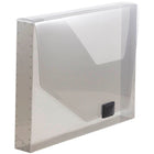 JAM Paper - Portefeuille en plastique avec boucle latérale - 9 3/4" x 13 1/2" x 1 1/2" - Gris fumée-Taille: 9,75 po x 13,5 po x 1,5 po
