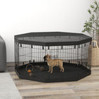 PawHut 8-Panel Foldable Dog Playpen with Bottom Pad & Top Cover - 30" H-Eight panels create adjustable shapes for various spaces