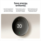 Google Nest Learning Thermostat (4th gen) with Nest Temperature Sensor (2nd gen) - Polished Obsidian-To save energy, smart ventilation brings in outdoor air when air quality is healthy and when it's most efficient, like when temps are mildest