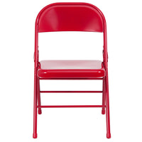 Flash Furniture – Chaise pliante en métal HERCULES à 3 barreaux et à 2 pivots, rouge (HF3MC309ASRED)-Chaise pliante en métal