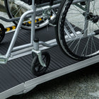 HOMCOM 5' Folding Wheelchair Non-Skid Threshold Ramp - Black-Suitable for most wheelchairs, scooters and bicycles 