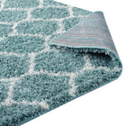 Modway - Solvea Treillis marocain Tapis 5 pi l x 8 pi L Shag Area - Bleu aqua et ivoire-7