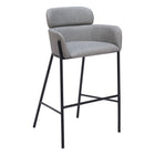 Zuo Bremor Barstool - Slate Grey-Armrest support
