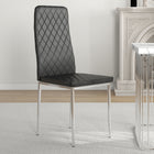HOMCOM - Chaises de salle à manger avec siège rembourré et pieds en acier - noir - lot de 4-Patins antidérapants fixés pour éviter les rayures au sol