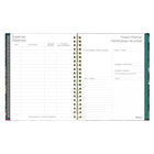Blueline - Agenda Hebdomadaire/Mensuel 17 Mois D’Août À Décembre - 11 po H x 8 1/2 po l - Motif Floral - Bilingue-Jours fériés